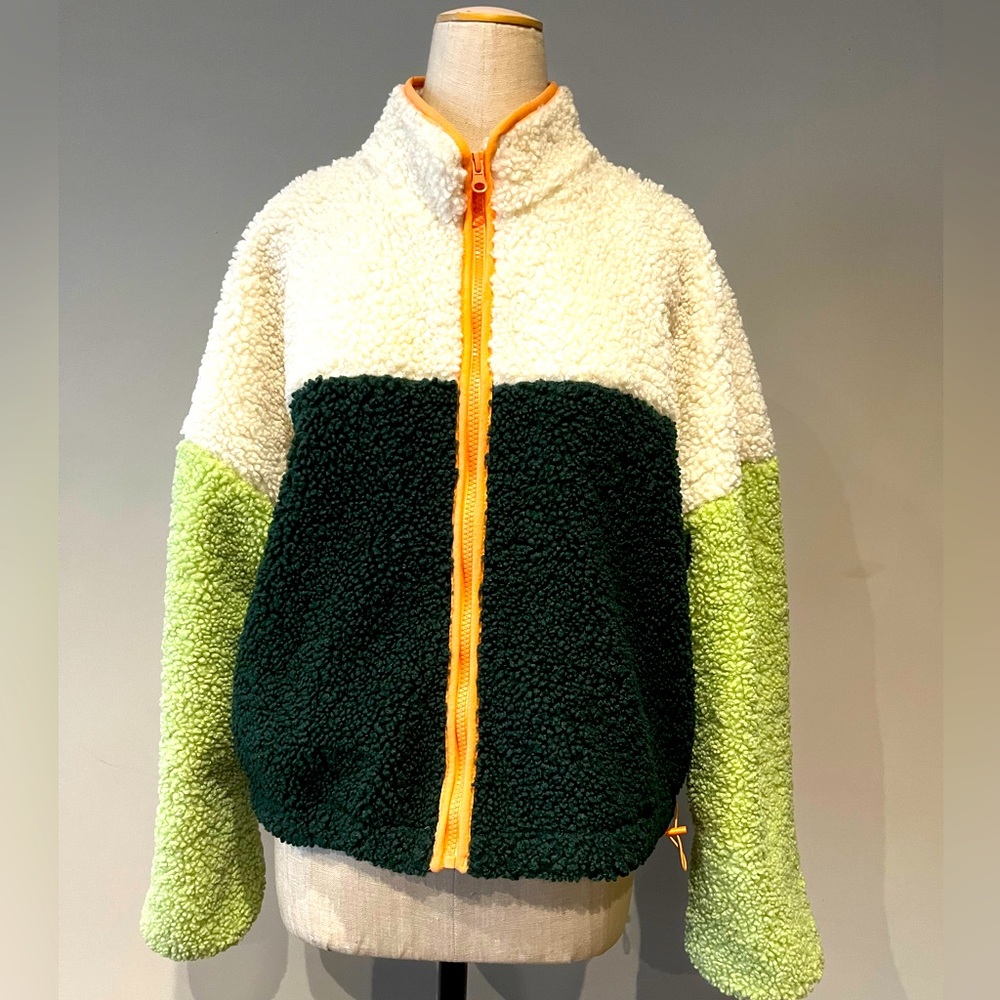 Color Block Sherpa Jacket